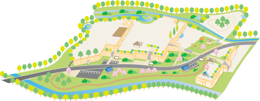 勝山地区公園 見取り図 | 公園管理共同事業体 三和土 | タタキ | 下関市都市公園管理